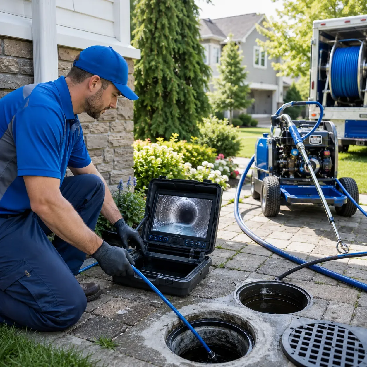 Outdoor drain cleaning professionals serving Teague, TX